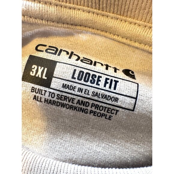 Carhartt Loose Fit Size 3X Heavy Weight Short Sleeve Tee NWOT Beach Heather - Picture 4 of 10
